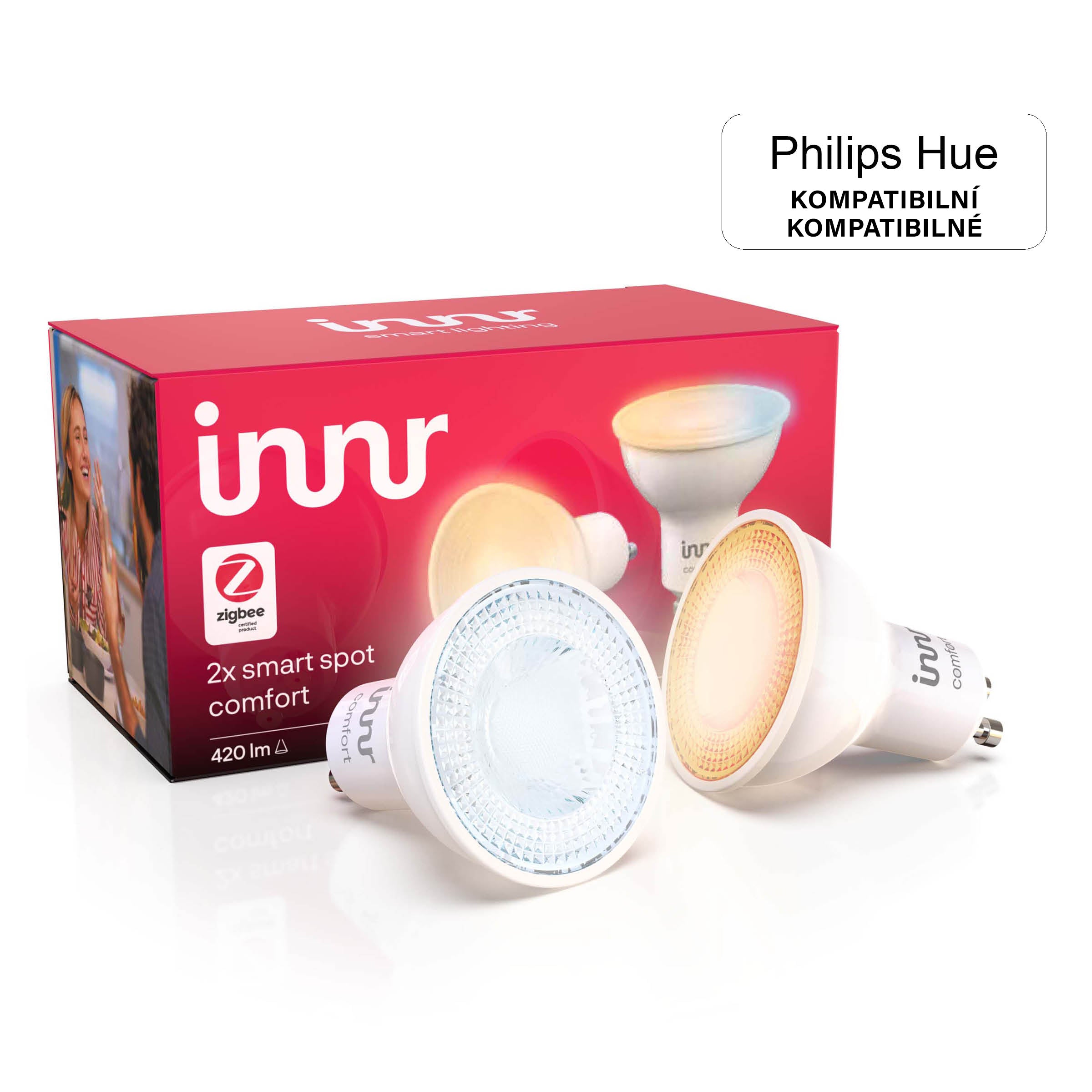 INNR RS 227 T-2 Chytré bodové LED světlo GU10, Comfort, 2ks INNR RS 227 T-2 Chytré bodové LED světlo GU10, Comfort, 2ks